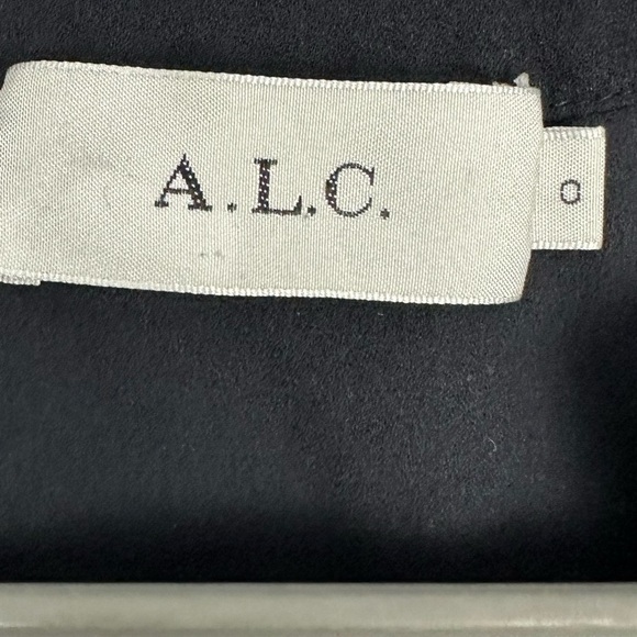 A.L.C Black Silk Mini Dress - Picture 3 of 6
